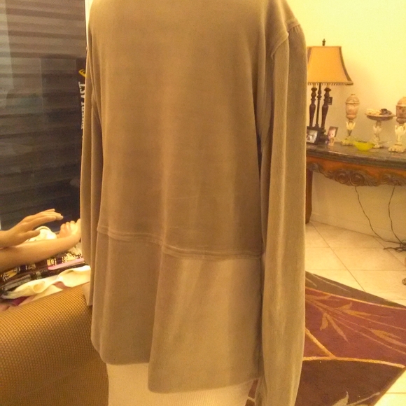 VINTAGE DKNY ACTIVE GREEN VELOUR TRACKSUIT 2 PC PANT SET W/ HOODY Sz. XL MINT - Picture 5 of 8